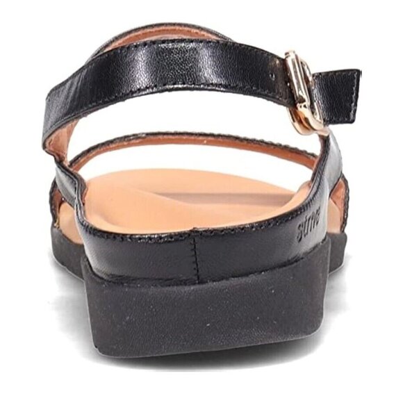 Strive Sandal Womens 9.5-10 Black Leather Arch Support New - Picture 5 of 8